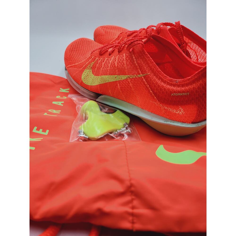Mens Size 5 Nike Track Spikes Air Zoom Victory 2 Bright Crimson Lime FD8411-600 - Picture 4 of 6